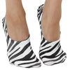 No - Show Liner Socks - Zebra Print - White & Black - Blush & Cactus