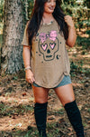PINK BAG HALLOWEEN Boujee Skull Scoop Tee