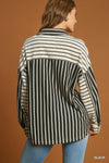 Striped Collared Top - Blush & Cactus