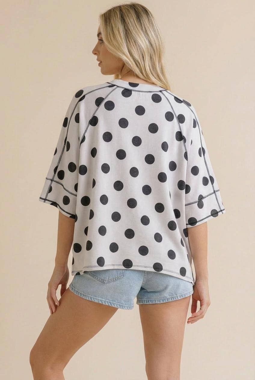 The Dot Your Way Tee - Blush & Cactus