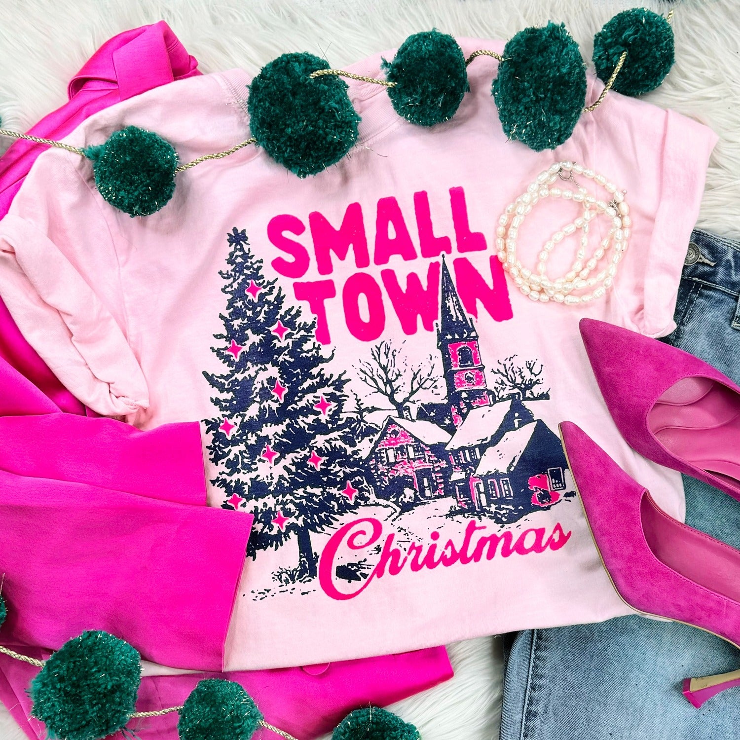 Small Town Christmas Graphic Tee