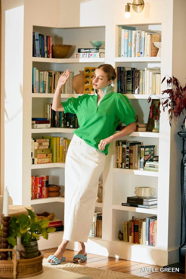 Lucky Fairway Knit Top - Blush & Cactus