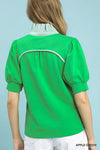 Lucky Fairway Knit Top - Blush & Cactus