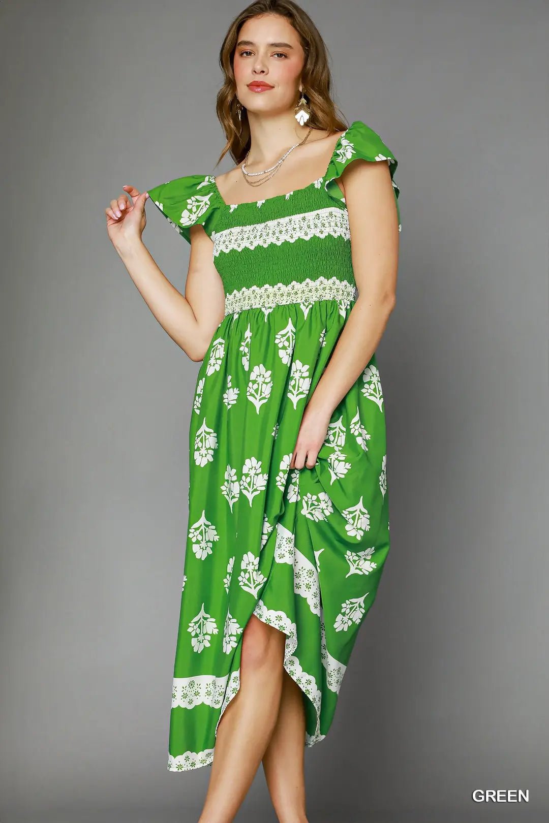 Resort Romance Dress - Blush & Cactus