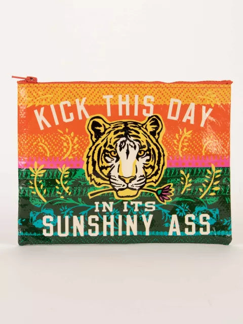 Kick This Day in Its Sunshiny Ass - Zipper Pouch