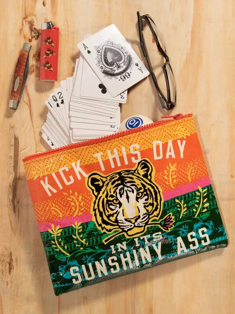 Kick This Day in Its Sunshiny Ass - Zipper Pouch