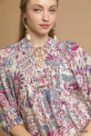 Floral Paisley Boho Top - Blush & Cactus