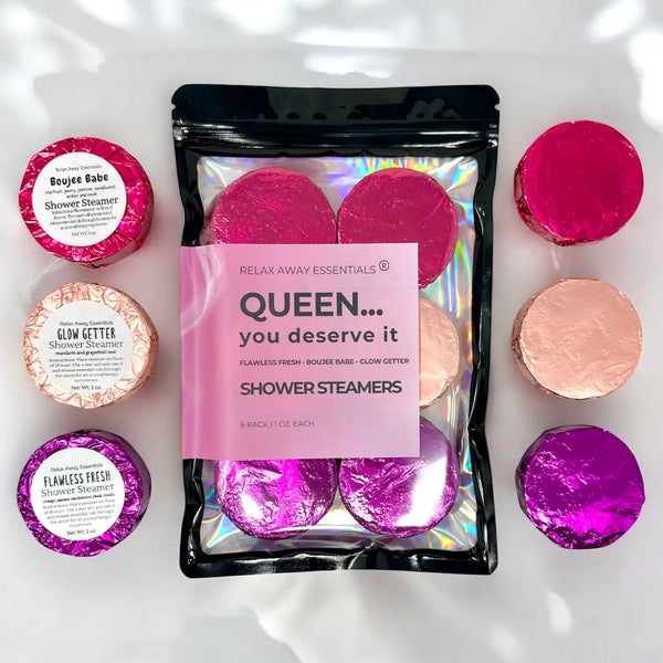 Queen - Shower Steamers 6 Pack - Made in USA - Spa Tablets - Blush & Cactus