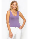 Yelete Short Version-Reversible V Neckline Seamless Tank - Blush & Cactus