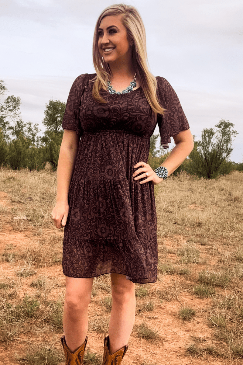 Copper Canyon Bronzed Dress - Blush & Cactus