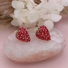 Picked Sweet Gold Red Strawberry Post Earrings - Blush & Cactus