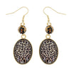 Western Leopard Cactus Oval Earrings