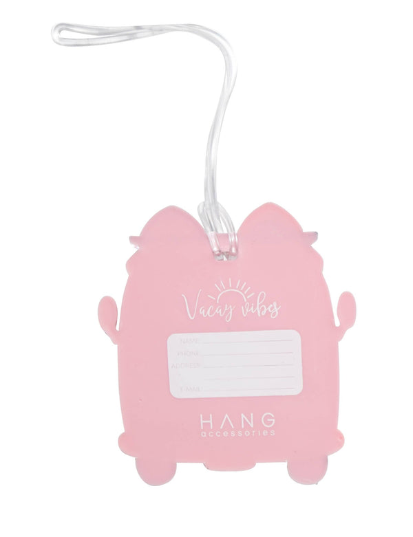 Retro VW Bus Silicone Luggage Tag - Blush & Cactus