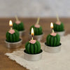 Cactus Tealight Candle Set - Blush & Cactus