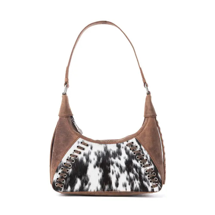 Myra Redrock Vale Embossed Leather Bag in Tobacco
