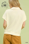 Classic Club Zip Polo - Blush & Cactus
