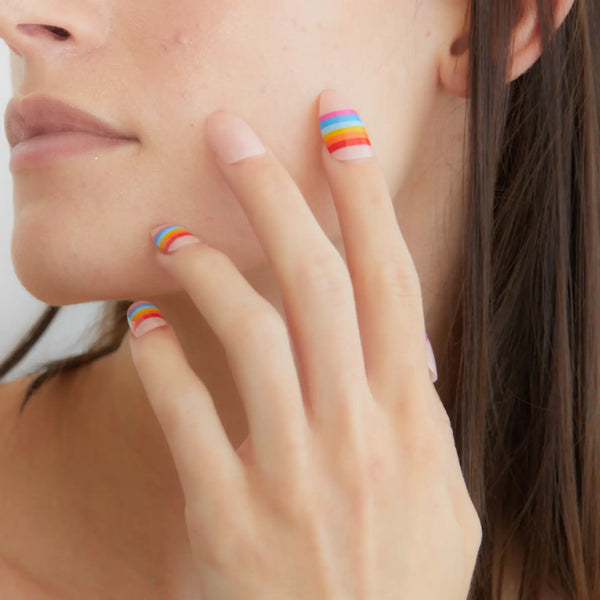 Paint Lab Rainbow Love Press - On Nails - Blush & Cactus