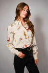 Western Embroidered Shirt - Blush & Cactus
