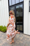 In the Jungle Kaftan Dress - Blush & Cactus