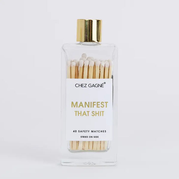 Manifest That Shit - Glass Bottle Matches