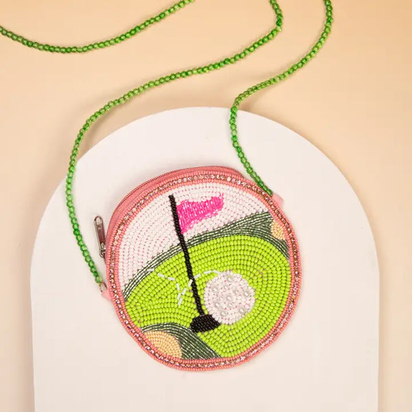 Golf Inspired Round Crossbody Bag