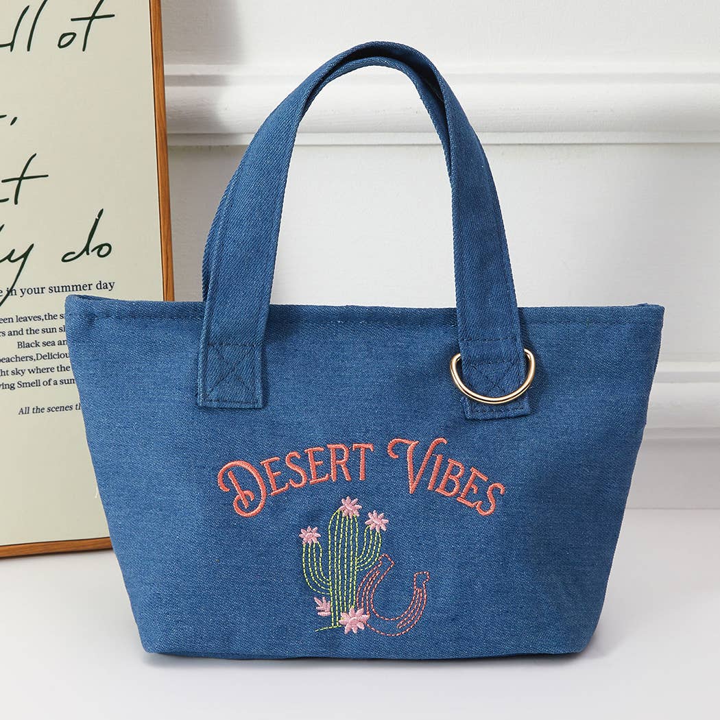 DESERT VIBES Mini Tote With Key Ring Holder
