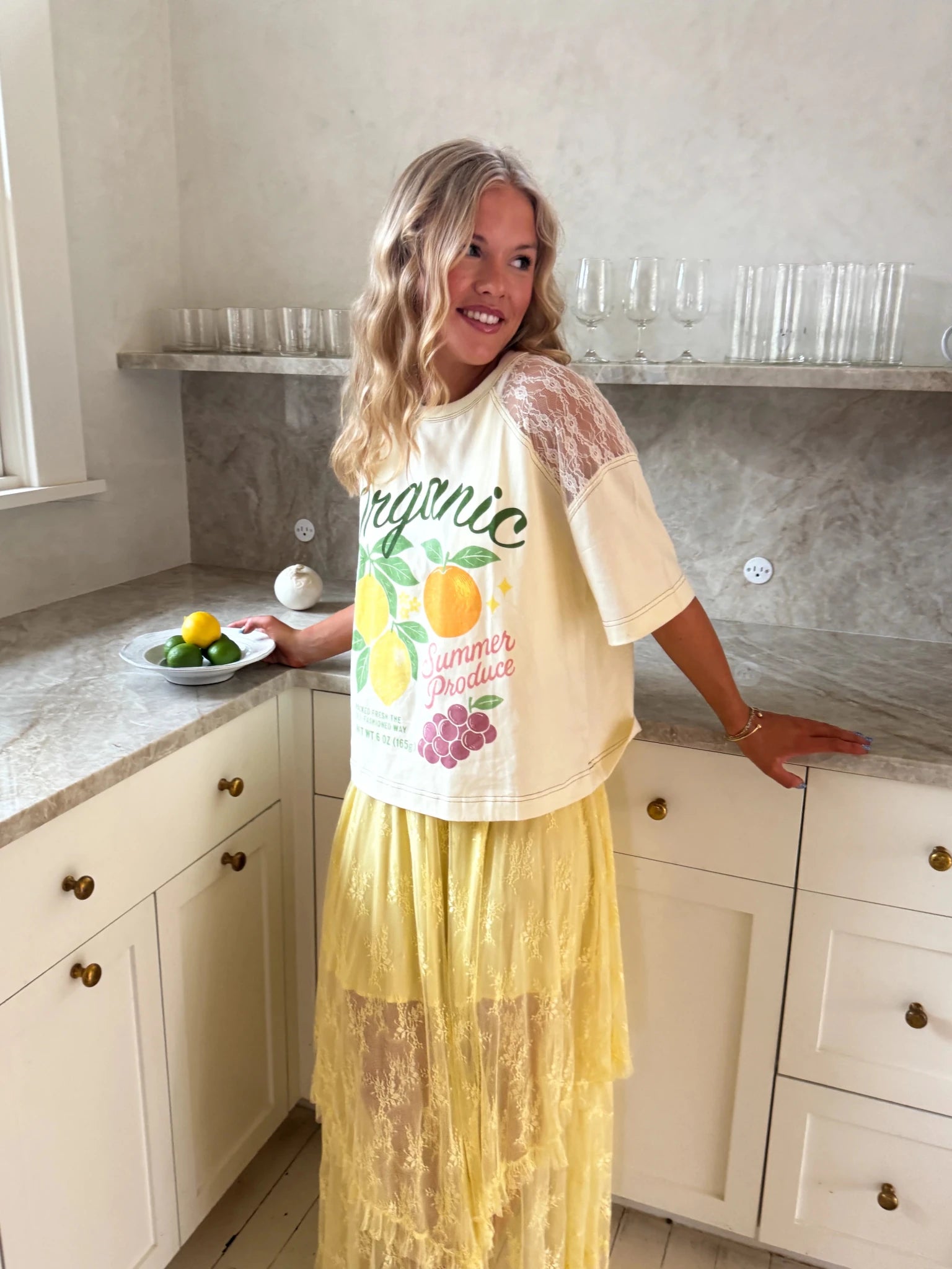**PREORDER** Farm Tee - Blush & Cactus