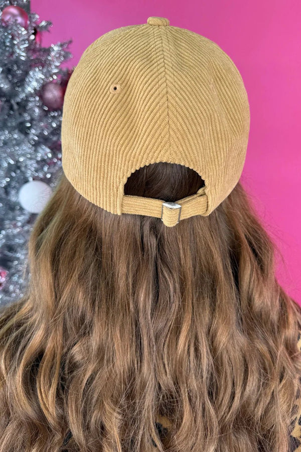 Christmas Cookie Social Club Corduroy Hat - Blush & Cactus