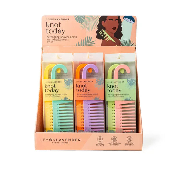 Lemon Lavender Knot Today Detangling Shower Comb - asst colors