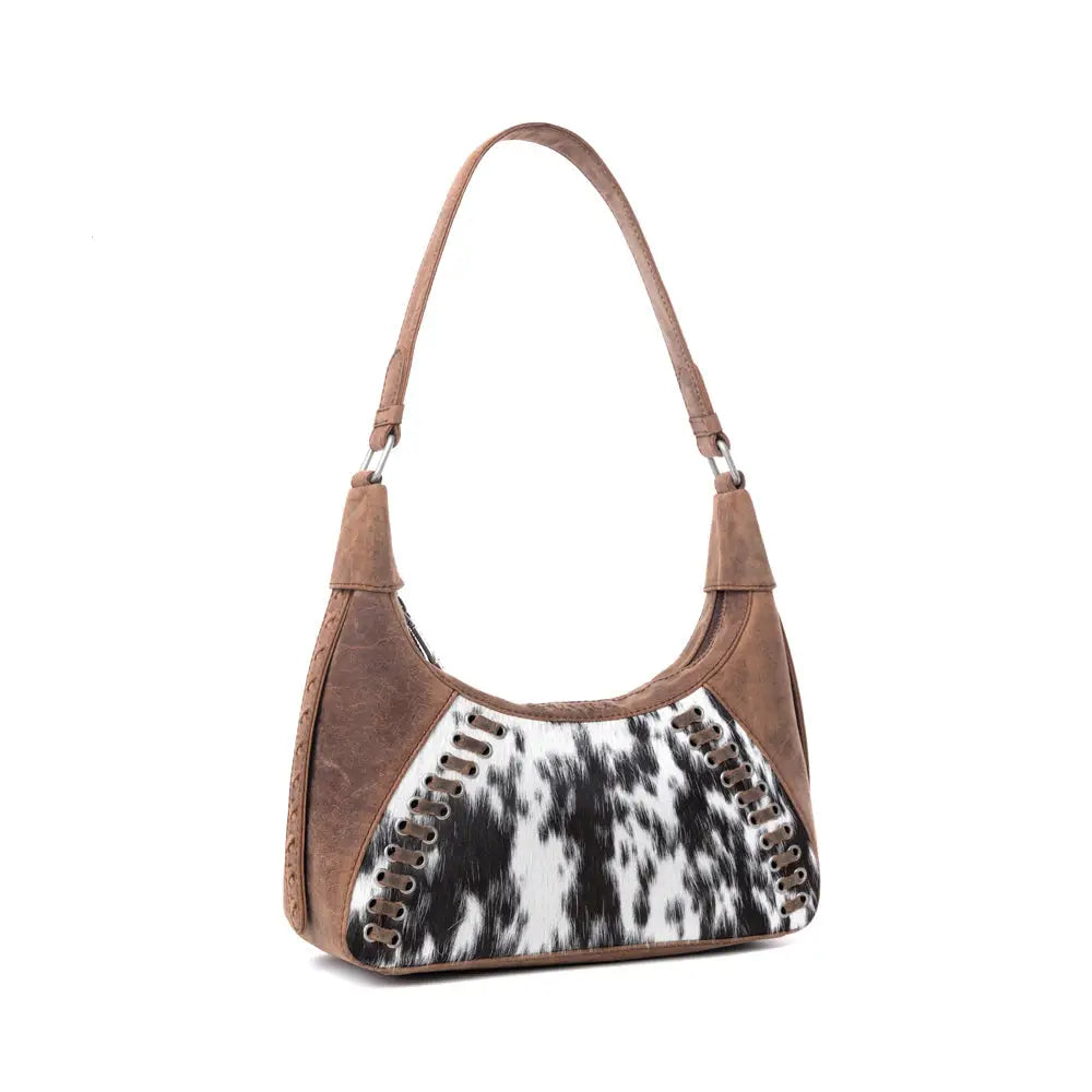Myra Redrock Vale Embossed Leather Bag in Tobacco