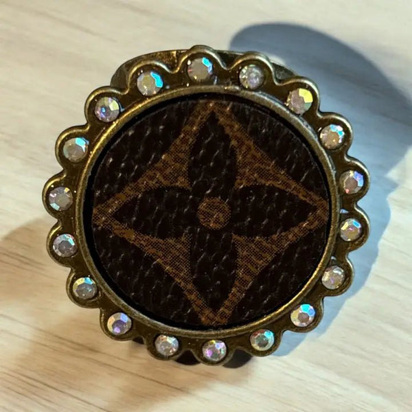 Round Rhinestone Ring - Blush & Cactus