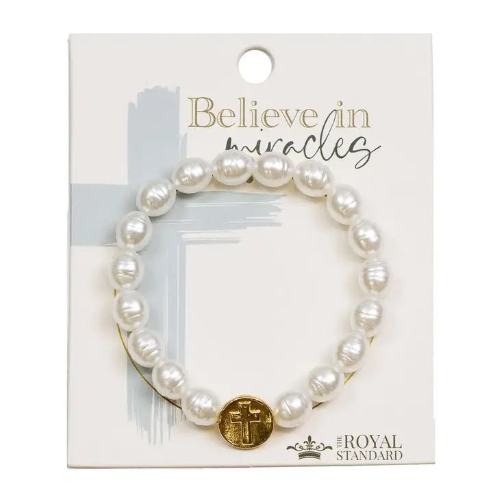 Believe in Miracles Bracelet White/Gold 7