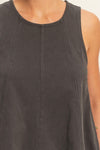 Sleeveless Round Neck Top & Shorts Set