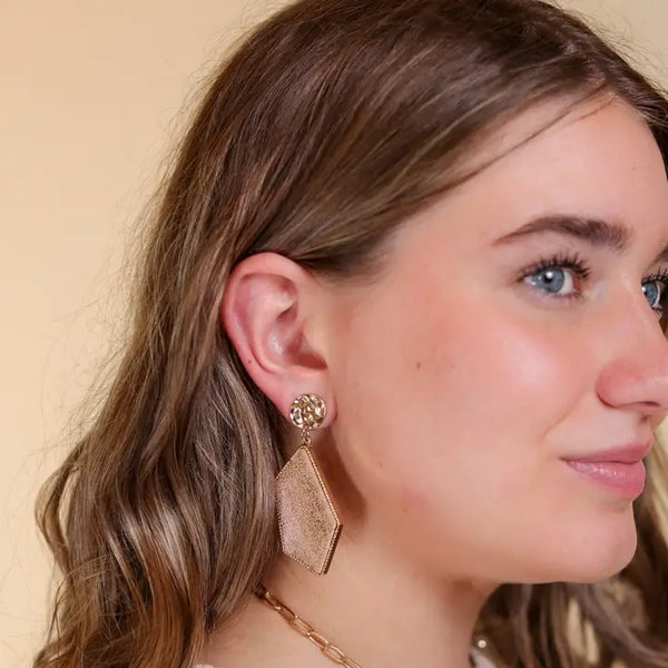 Let's Go Downtown Drop Earrings, Rose Gold