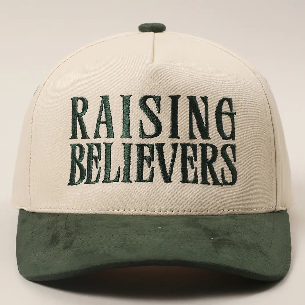 Raising Believers Suede Two - Tone Trucker Hat - Blush & Cactus