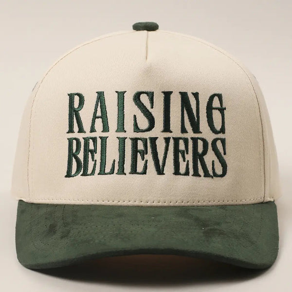 Raising Believers Suede Two - Tone Trucker Hat - Blush & Cactus