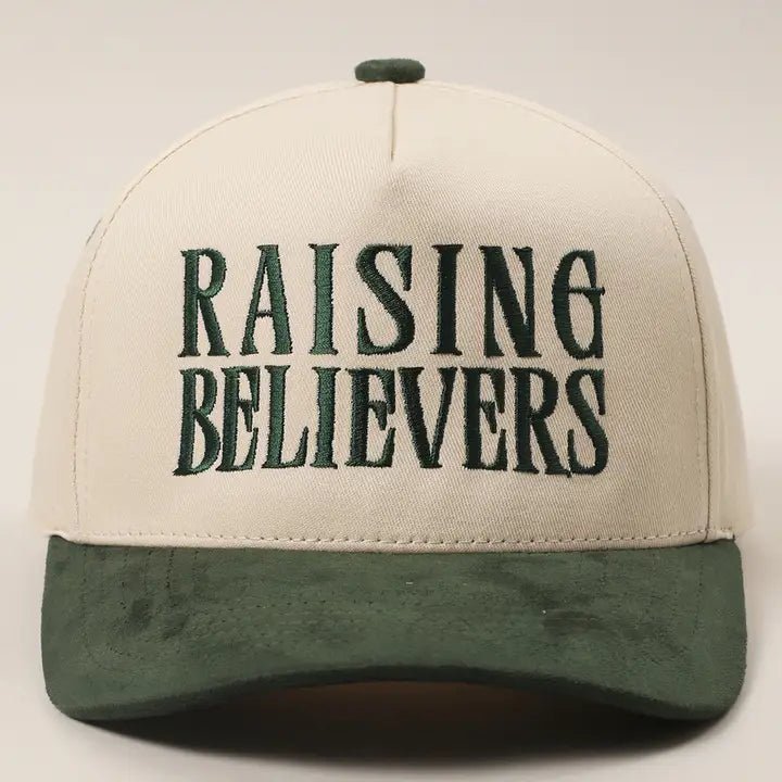 Raising Believers Suede Two - Tone Trucker Hat - Blush & Cactus