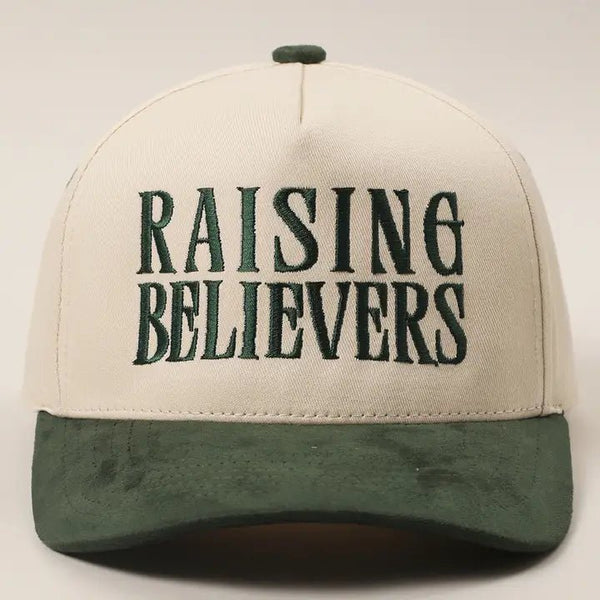 Raising Believers Suede Two - Tone Trucker Hat - Blush & Cactus