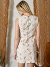 Western Print Sleeveless Denim Mini Dress - Blush & Cactus
