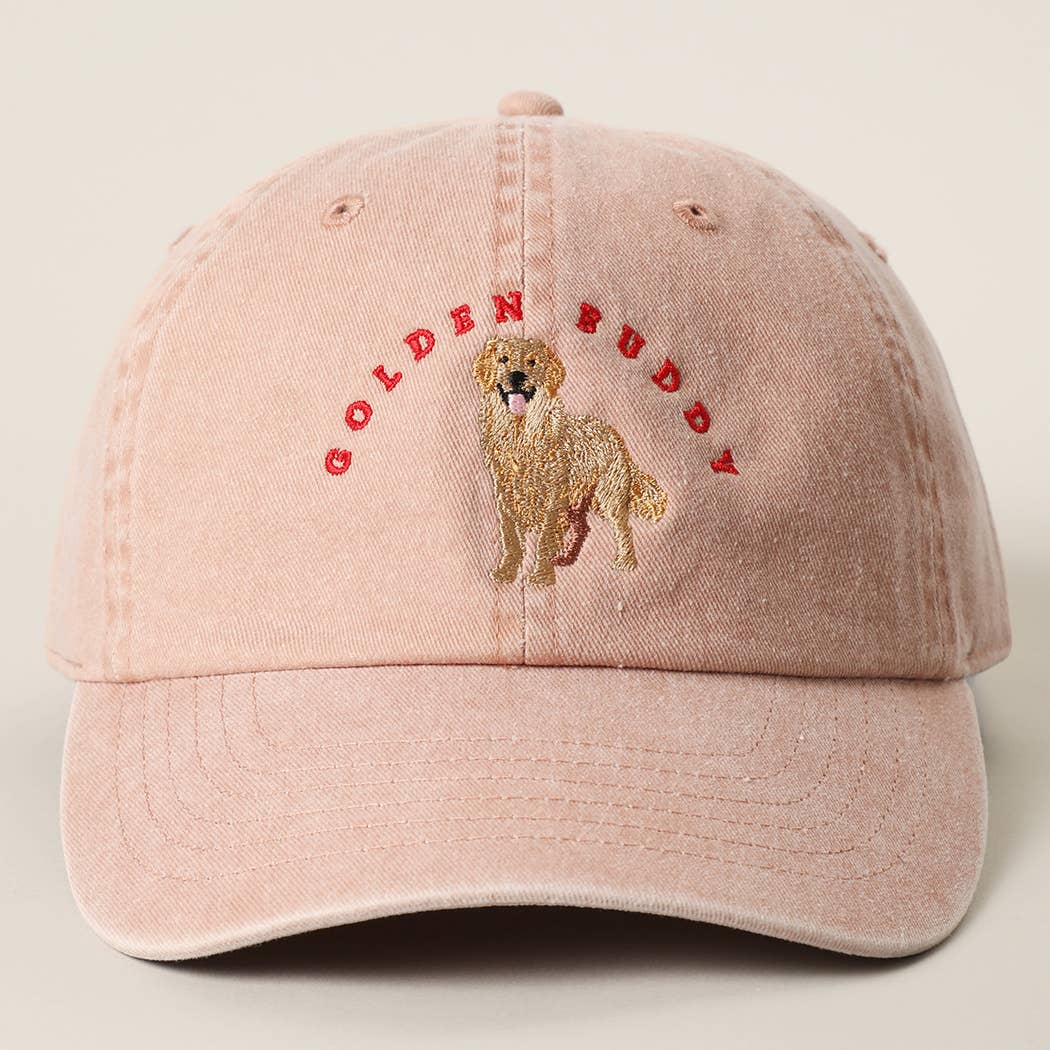 GOLDEN BUDDY Dog Embroidered Cotton Baseball Cap