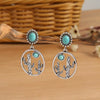 Oval Hollow Cactus Alloy Earrings