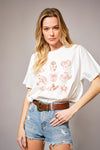Blue B Cotton Jersey Western Graphic Print Tee