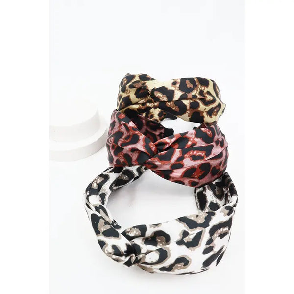 Twist Leopard Print Headband