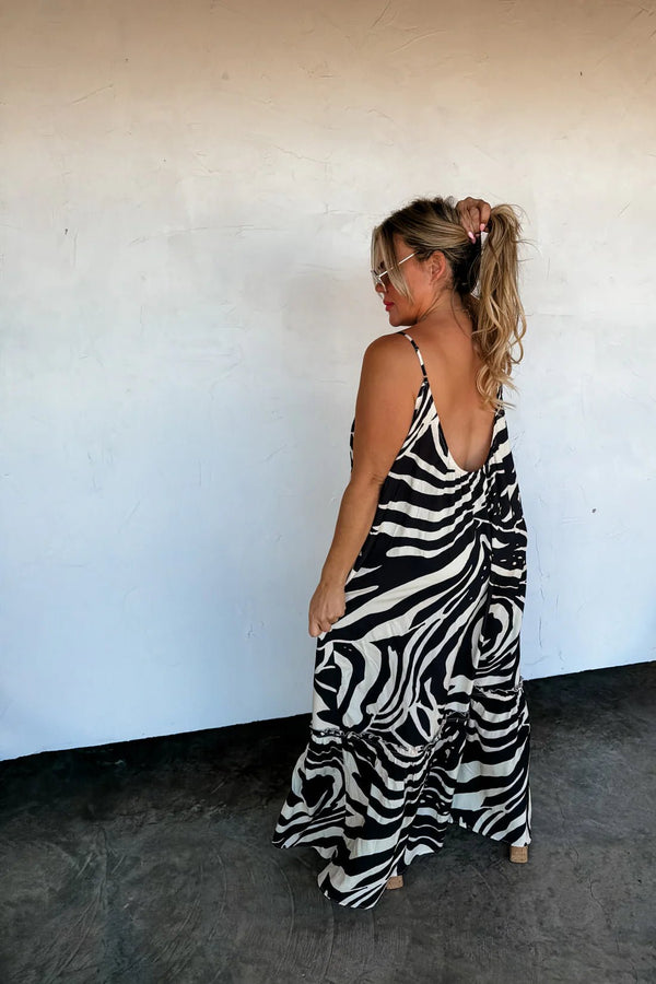Safari Nights Dress - Blush & Cactus