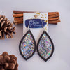 Fairy Dust Glitter Teardrop Inset Dangles - Blush & Cactus