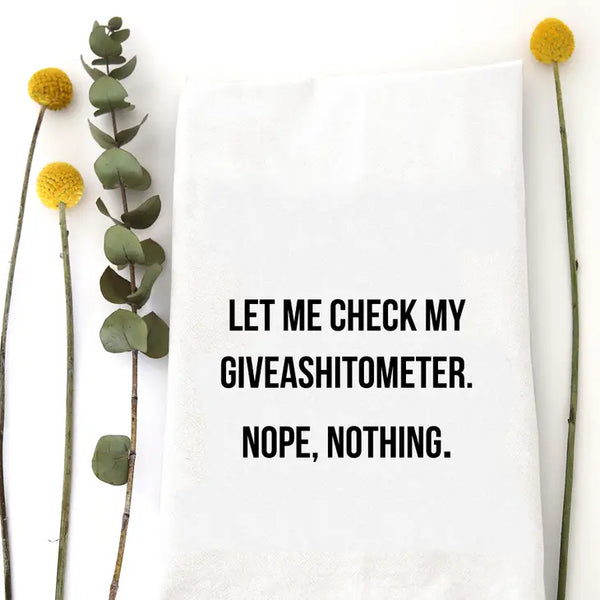 Giveashitometer Tea Towel