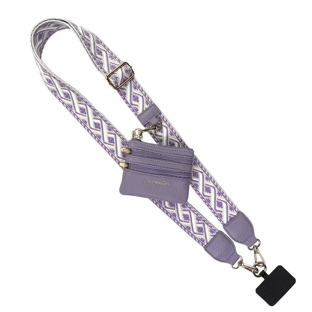 Clip & Go Strap w/Zippered Pouch XOXO - Blush & Cactus