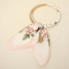 Abstract Pattern Fabric Scarf Double Bubble Chain Necklace
