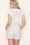 Staccato Drawstring Striped Shorts
