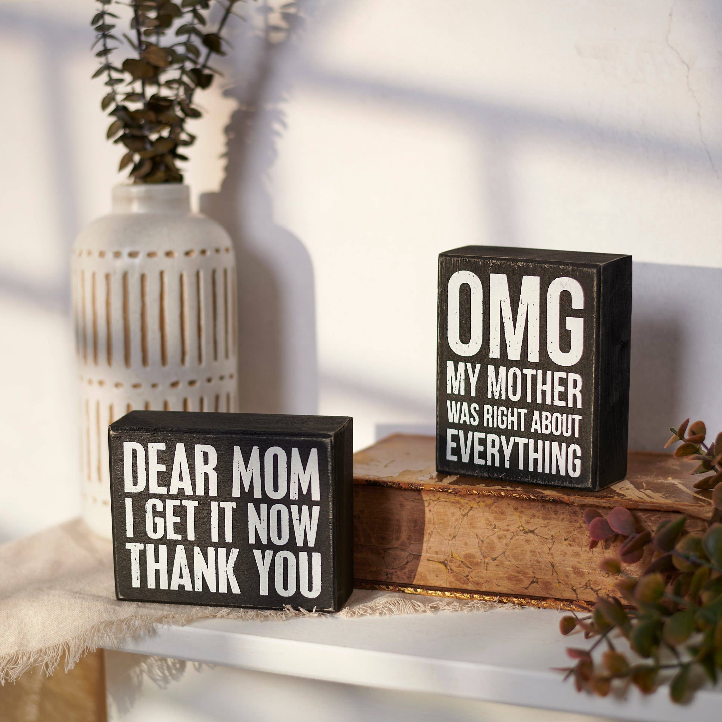 OMG My Mother Was Right Box Sign - Blush & Cactus